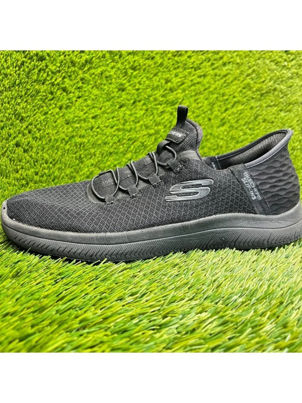 Skechers Summits Enslee Womens Size 10 Black Slip Resistant Work Shoes Sneakers
